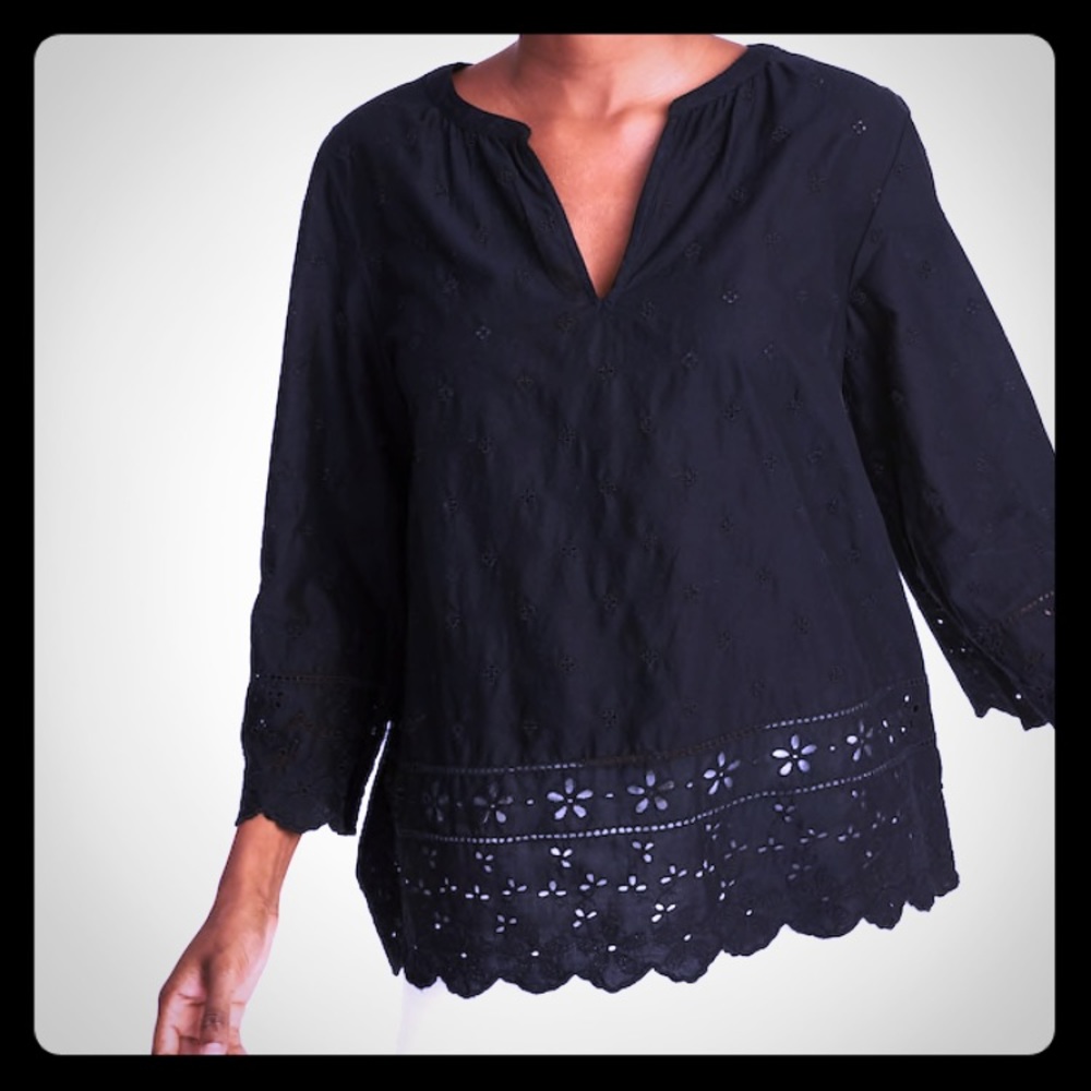 Old Navy black Cotton blouse top